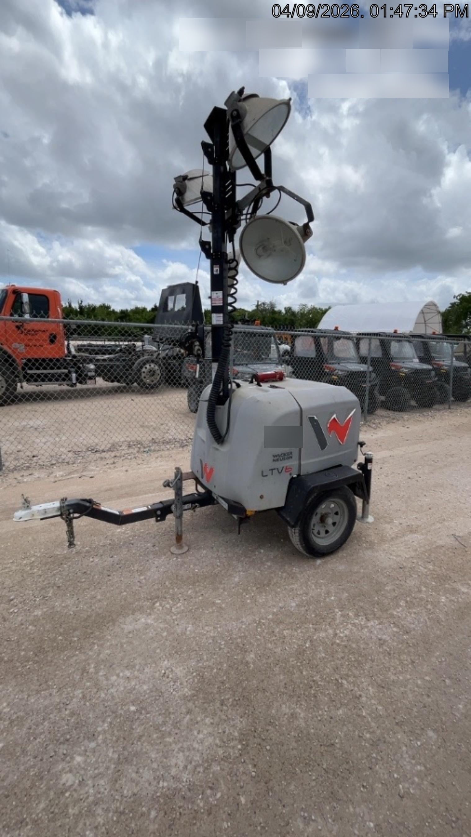 2018 Wacker Neuson LTV6L-MH Wacker Neuson LTV6L Mobile Light Tower w/Fuel Level Sensor Installed