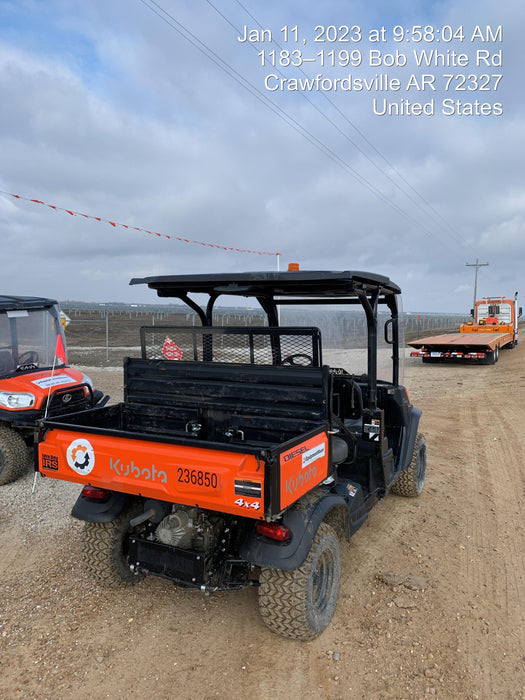 2021 Kubota RTV-X1140W-H Plastic Canopy, Windshield Acrylic Clear, LED Strobe Light, Wire Harness Kit, Back up Alarm