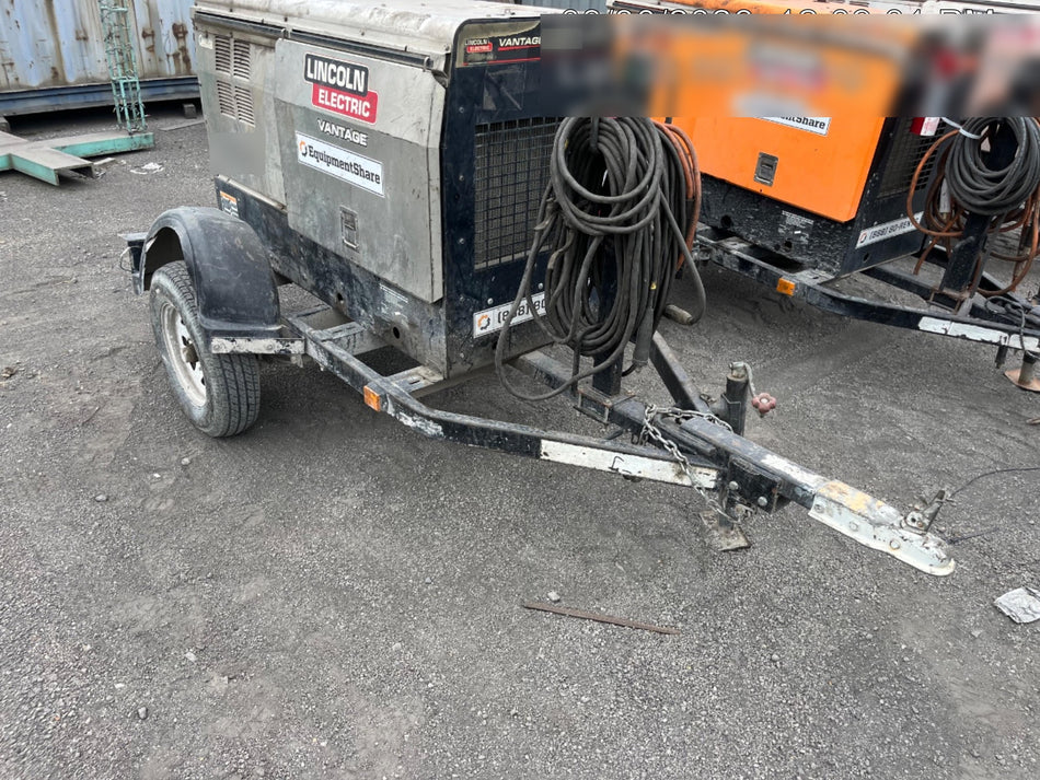 2019 Lincoln Electric Vantage 322 Welder Ready-Pak 3, Two wheel trailer, Fender and Light kit, Cable Rack