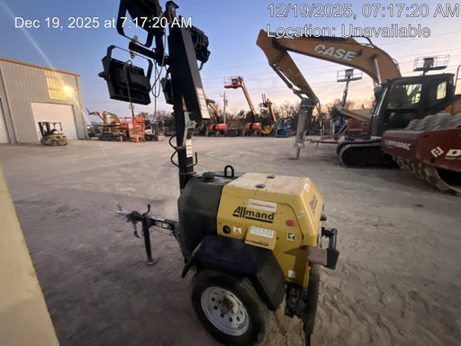 2021 Allmand NLV3GR (4) LED Light Fixture 350W, 23' Vertical Mast, 3kW Prime, Towable, Deep Sea L401, Leveling Jacks, Yanmar T4F 5.8hp