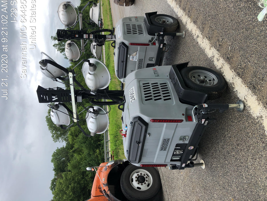 2019 Wacker Neuson LTV6L-MH Wacker Neuson LTV6L Mobile Light Tower w/Fuel Level Sensor Installed