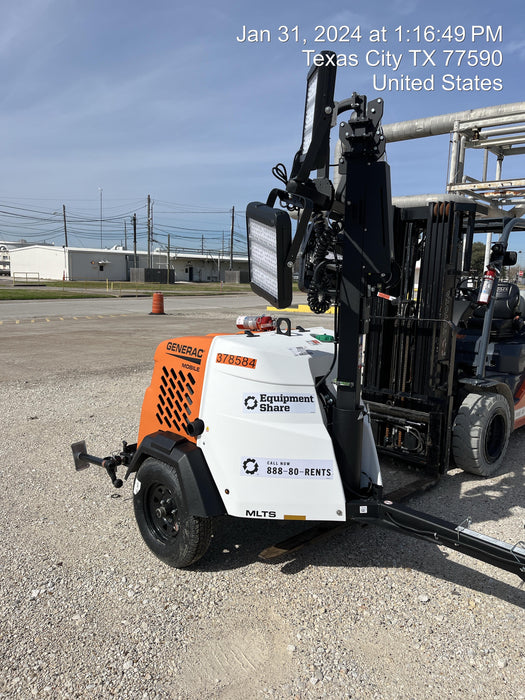 2023 Generac MLT2 Diesel, Flex Switch 120V Input, Powerzone Controller, 
(4) 320W LED Lights, 4kW Generator, 39.9 Gal Fuel Tank, 2" Ball, T3