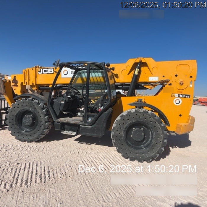 2020 JCB 510-56 Canopy, Solid Tires, Work Lights, Beacon, Aux Hydraulics, Back up Alarm, Lifting Eye, ES Decals