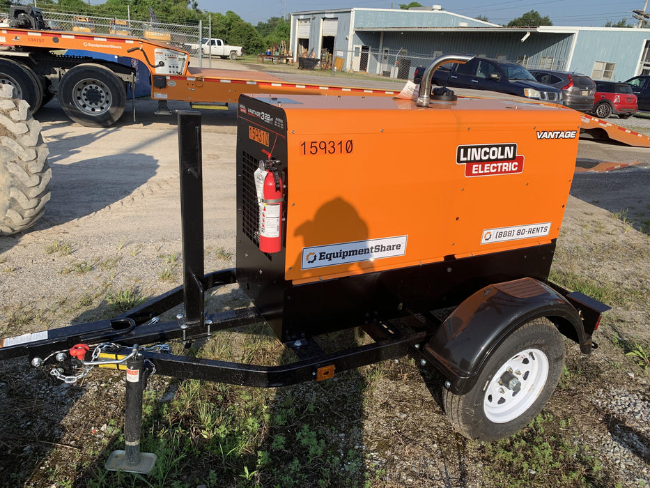 2021 Lincoln Electric Vantage 322 Vantage 322 Ready Pak 3 w/ Decals, ORANGE (includes trailer, cable rack, fender light kit) NO Telematics