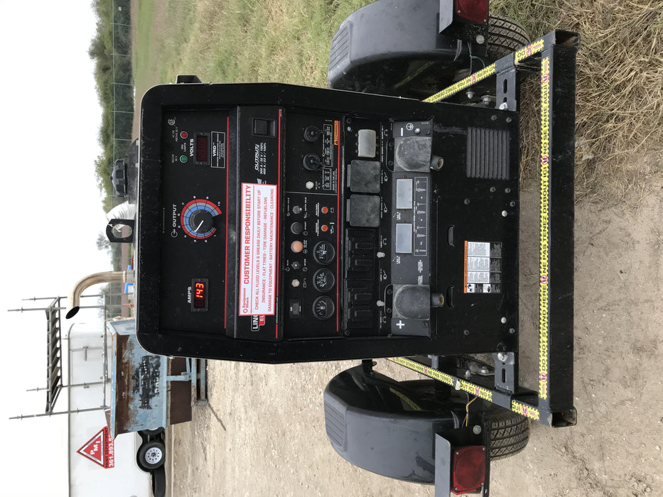 2019 Lincoln Electric Vantage 322 Welder Ready-Pak 3, Two wheel trailer, Fender and Light kit, Cable Rack