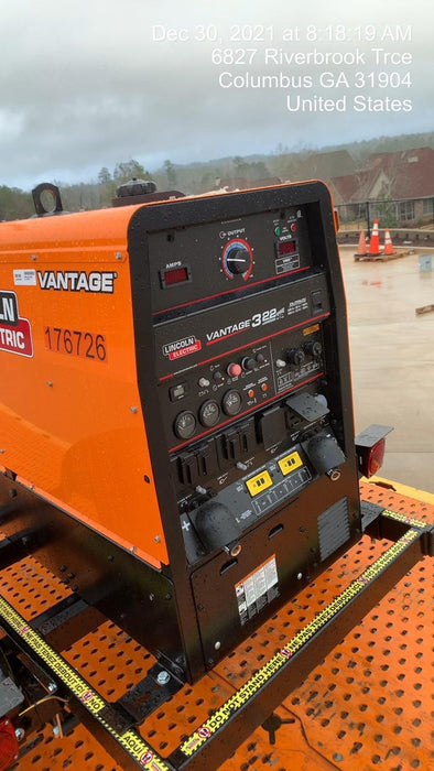 2021 Lincoln Electric Vantage 322 Vantage 322 Ready Pak 3 w/ Decals, ORANGE (includes trailer, cable rack, fender light kit) NO Telematics