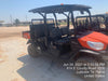 Kubota RTV-X1140W-H Canopy, 4-Seater, Diesel, Windshield Acrylic Clear, LED Strobe, Backup Alarm