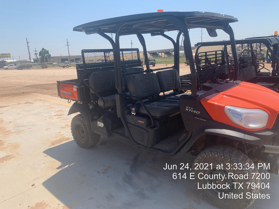 Kubota RTV-X1140W-H Canopy, 4-Seater, Diesel, Windshield Acrylic Clear, LED Strobe, Backup Alarm