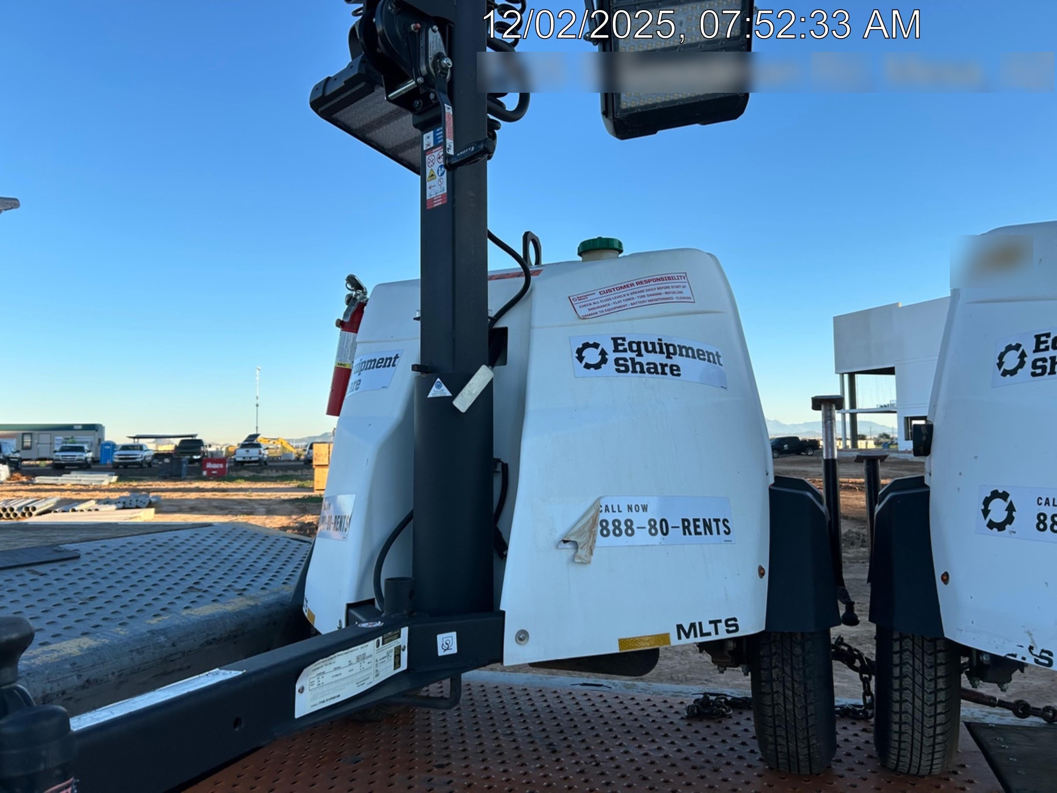 2024 Generac MLT2 Diesel, Flex Switch 120V Input, Powerzone Controller, 
(4) 320W LED Lights, 4kW Generator, 39.9 Gal Fuel Tank, 2" Ball, T3