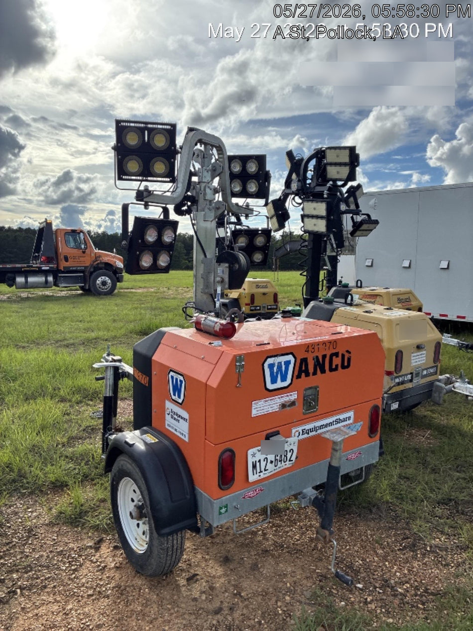 2024 Wanco WLTT-4MM4K Diesel, Deep Sea Controller, Shore Power Plug, Auto Start, (4) 350W LED Floodlights, 4kW Generator, 60 Gal Fuel Tank, 2" Ball, T3