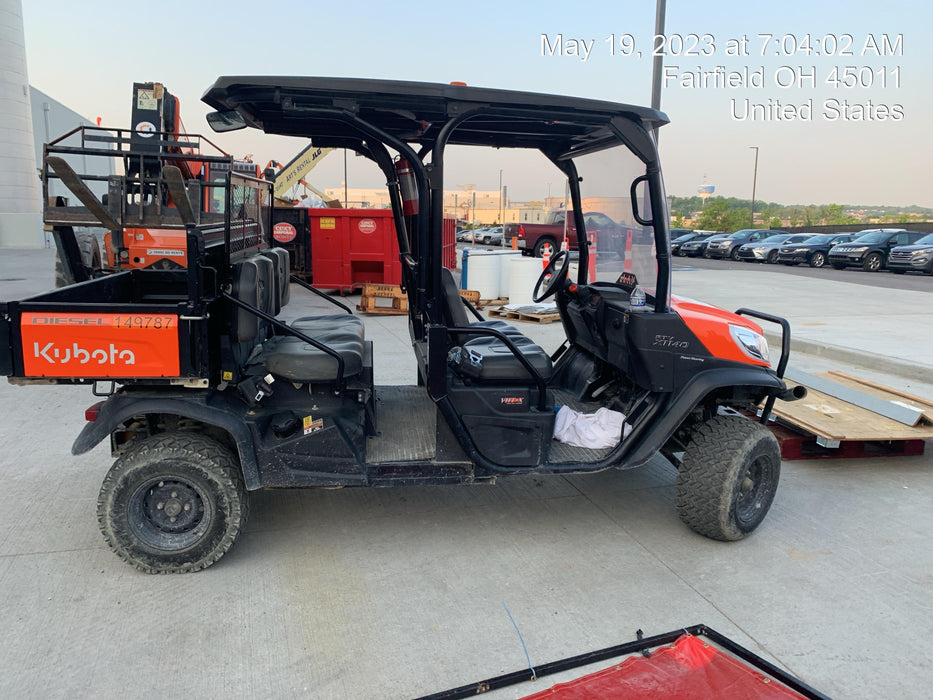 2022 Kubota RTV-X1140W-H Plastic Canopy, Windshield Acrylic Clear, LED Strobe Light, Wire Harness Kit, Back up Alarm