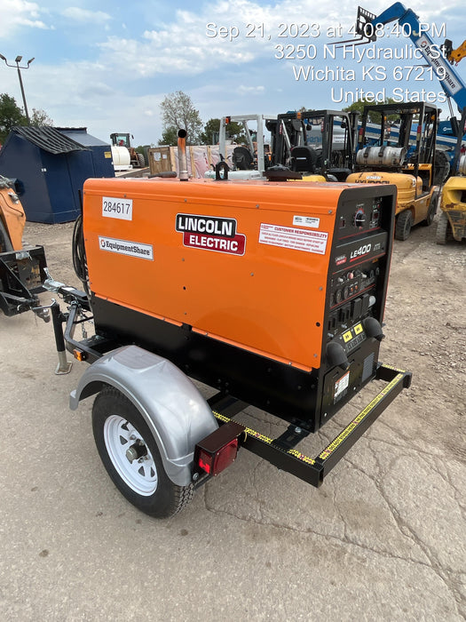 2022 Lincoln Electric LE400 Kubota V1505, Trlr, Cable Rack, Light Kit, ES Decals, T3