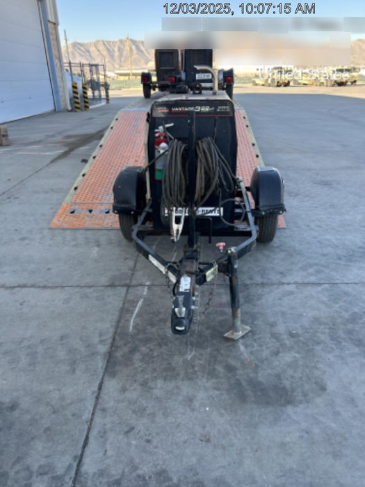 2019 Lincoln Electric Vantage 322 Welder Ready-Pak 3, Two wheel trailer, Fender and Light kit, Cable Rack