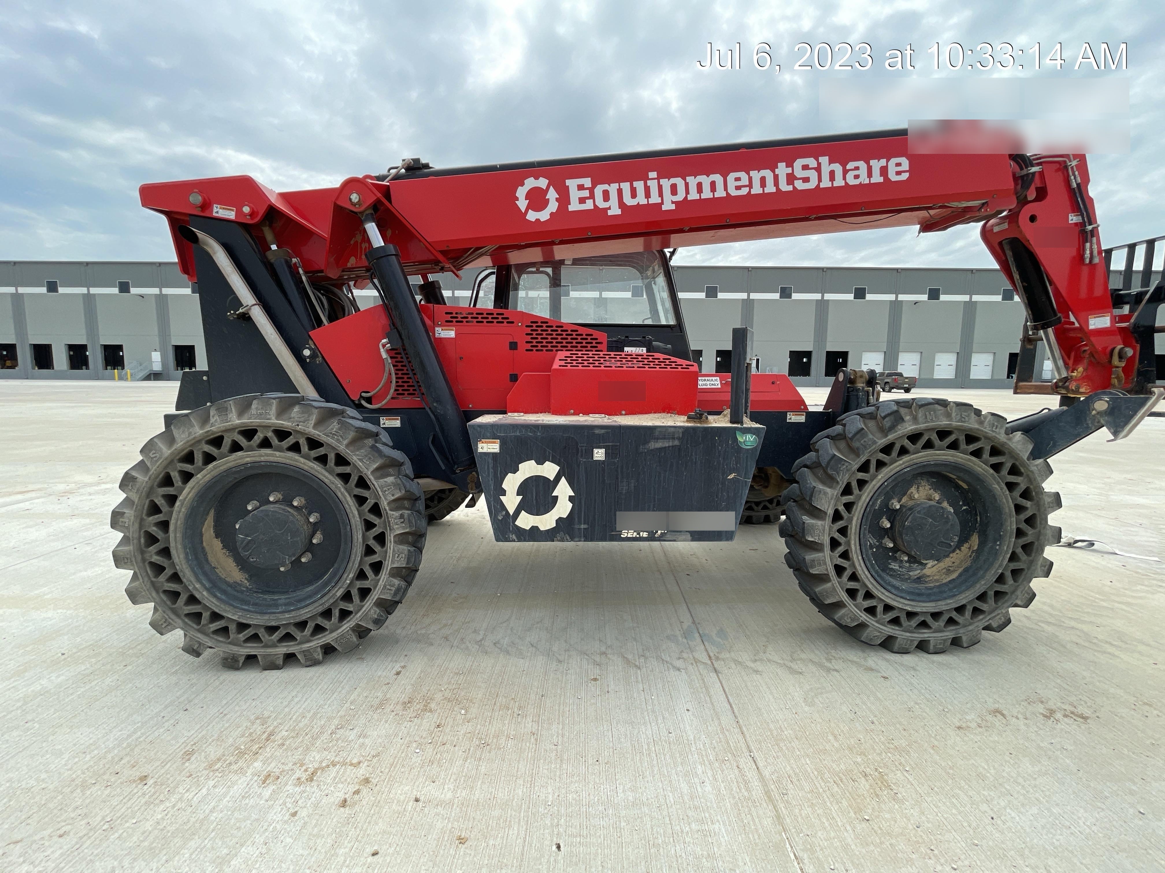 2019 Manitou MTA10055 Cab/Heat/Air, 120 HP, Solid Tires, Work Lights, Lift Hook, Auxiliary Hydraulics w/66" Carriage and 60" Forks