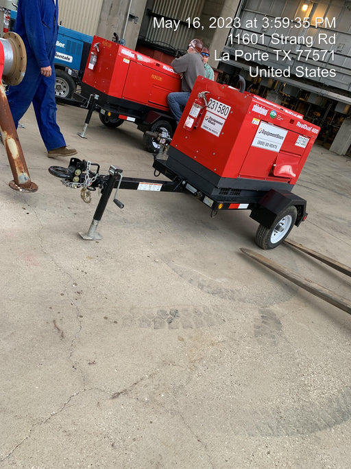 2022 Shindaiwa DGW400MDL Kubota D902 Engine, 23 HP, Dual Op Welder, Wire, Arc, Droop Stick, Tig, and CC Stick Functionality, Simulphase, 3 Phase and 1 Phase Gen Output, Single Axle NB Trlr, Slr Trckl Chrg 12V 12W, Fire Ext