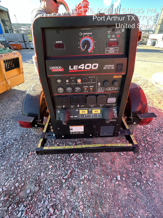 2022 Lincoln Electric LE400 Kubota V1505, Trlr, Cable Rack, Light Kit, ES Decals, T3