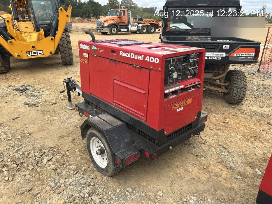 2023 Shindaiwa DGW400MDL Kubota D902 Engine, 23 HP, Dual Op Welder, Wire, Arc, Droop Stick, Tig, and CC Stick Functionality, Simulphase, 3 Phase and 1 Phase Gen Output, Single Axle NB Trlr, Slr Trckl Chrg 12V 12W, Fire Ext