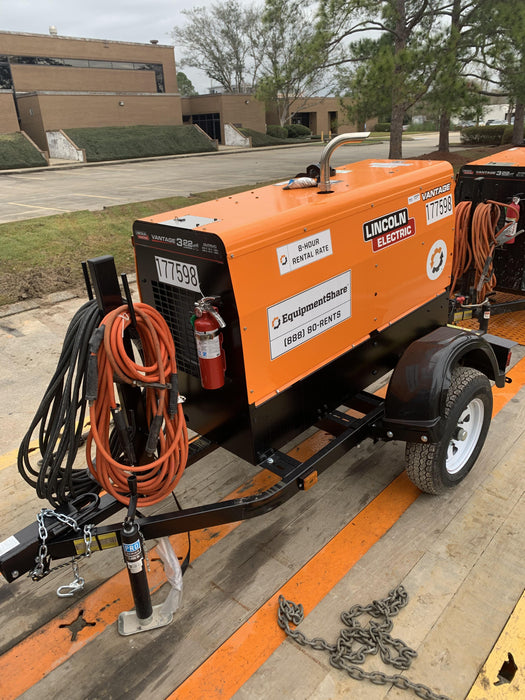 2021 Lincoln Electric Vantage 322 Vantage 322 Ready Pak 3 w/ Decals, ORANGE (includes trailer, cable rack, fender light kit) NO Telematics