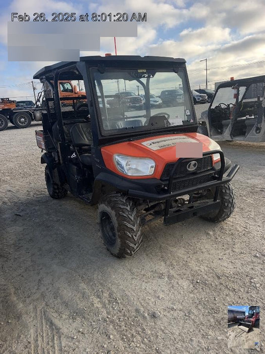 Kubota RTV-X1140W-H 4wd Utility Cart, LED Strobe, Windshield Tempered Glass, Pastic Canopy, Wire Harness Kit, Backup Alarm