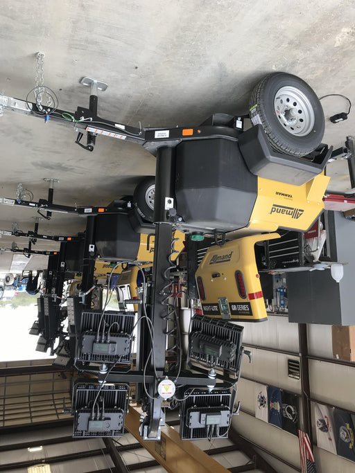 2022 Allmand NLV3GR (4) LED Light Fixture 350W, 23' Vertical Mast, 3kW Prime, Towable, ES Decals, T3