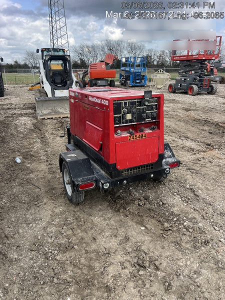 2022 Shindaiwa DGW400MDL Kubota D902 Engine, 23 HP, Dual Op Welder, Wire, Arc, Droop Stick, Tig, and CC Stick Functionality, Simulphase, 3 Phase and 1 Phase Gen Output, Single Axle NB Trlr, Slr Trckl Chrg 12V 12W, Fire Ext