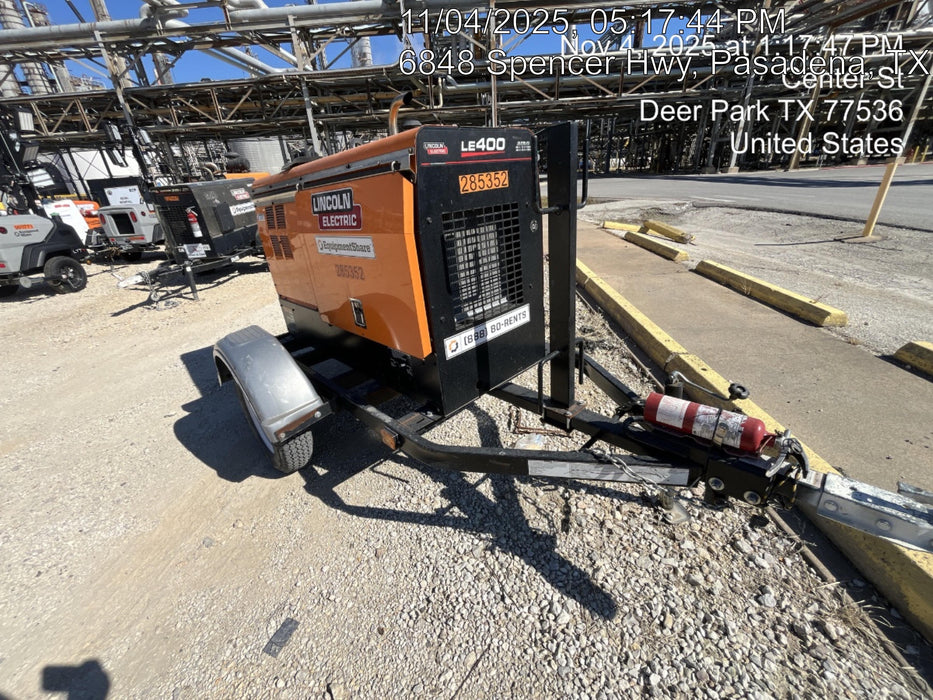 2022 Lincoln Electric LE400 Kubota V1505, Trlr, Cable Rack, Light Kit, ES Decals, T3