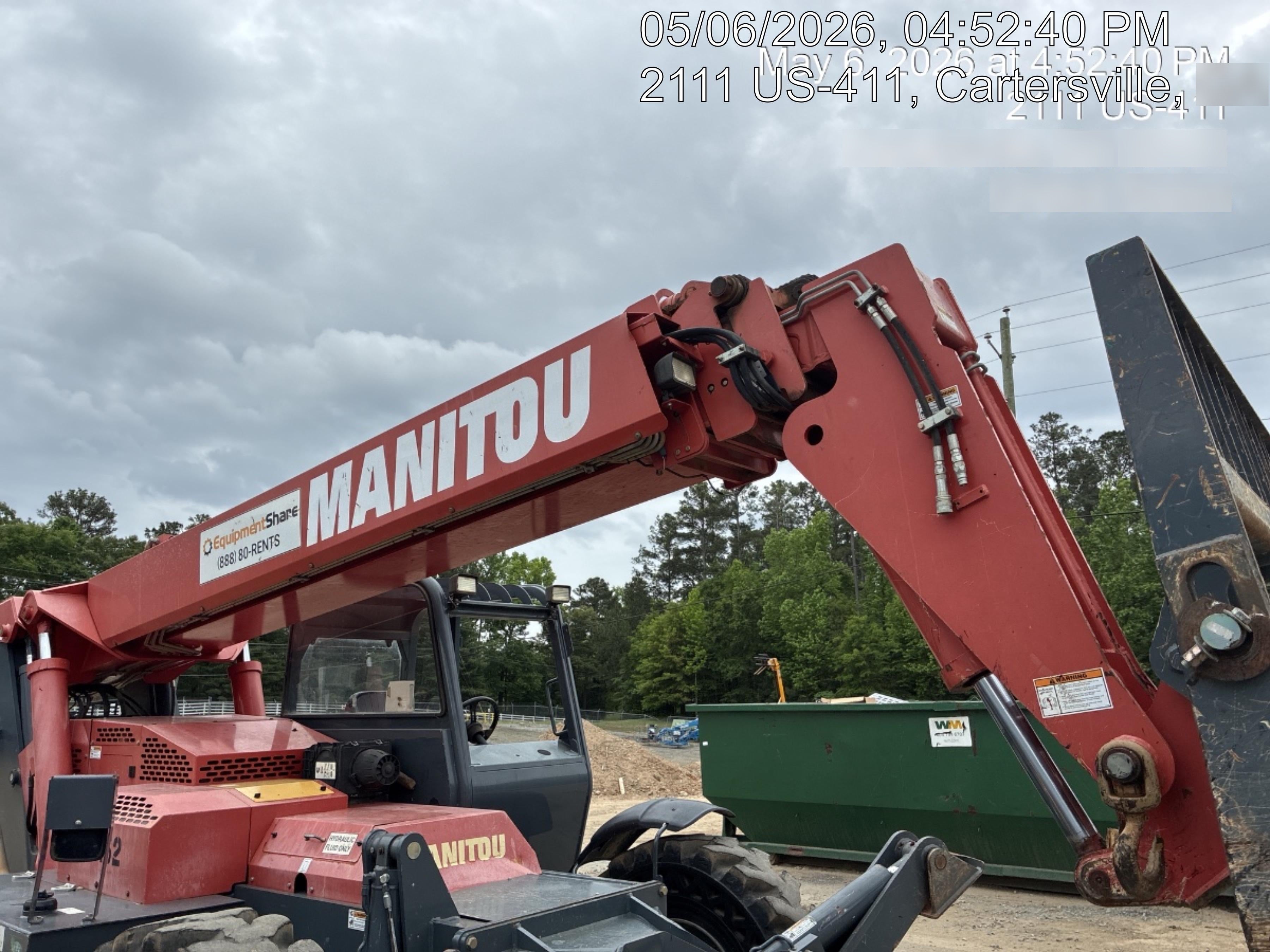 2018 Manitou MTA10055 Manitou MTA 10055 w/Open ROPS, Work Lights/Strobe, Aux Hyd, Solid Tires, Lift Hook, 66" Carriage, 60" Forks