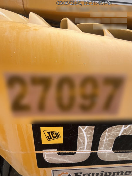 2019 JCB 512-56 74 HP w/Open ROPS, Beacon, Aux Hydraulics, Worklights, Solid Tires w/60" Carriage/Forks