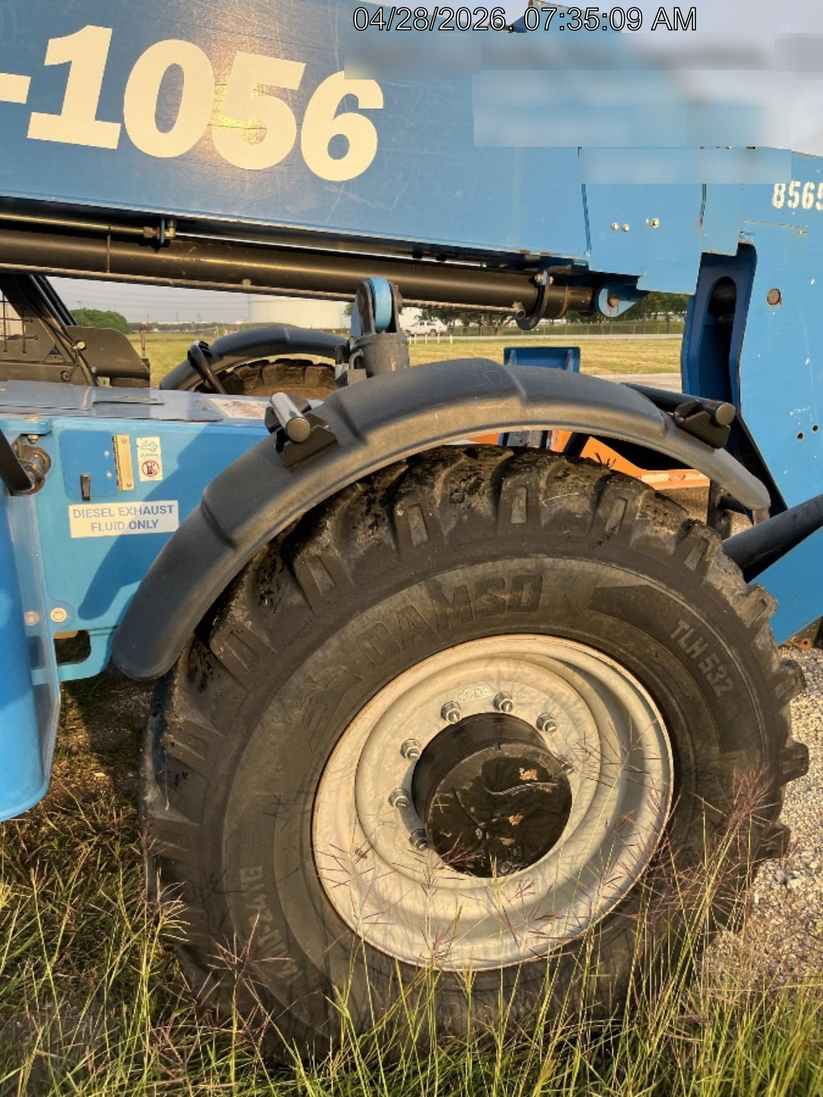 2018 Genie GTH-1056 Genie GTH-1056 w/Open ROPS, Solid Tires, Work Light/Beacon, 60" Carriage and Forks