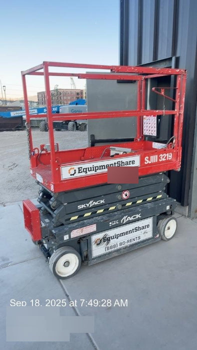 2019 Skyjack SJIII-3219 Standard Options