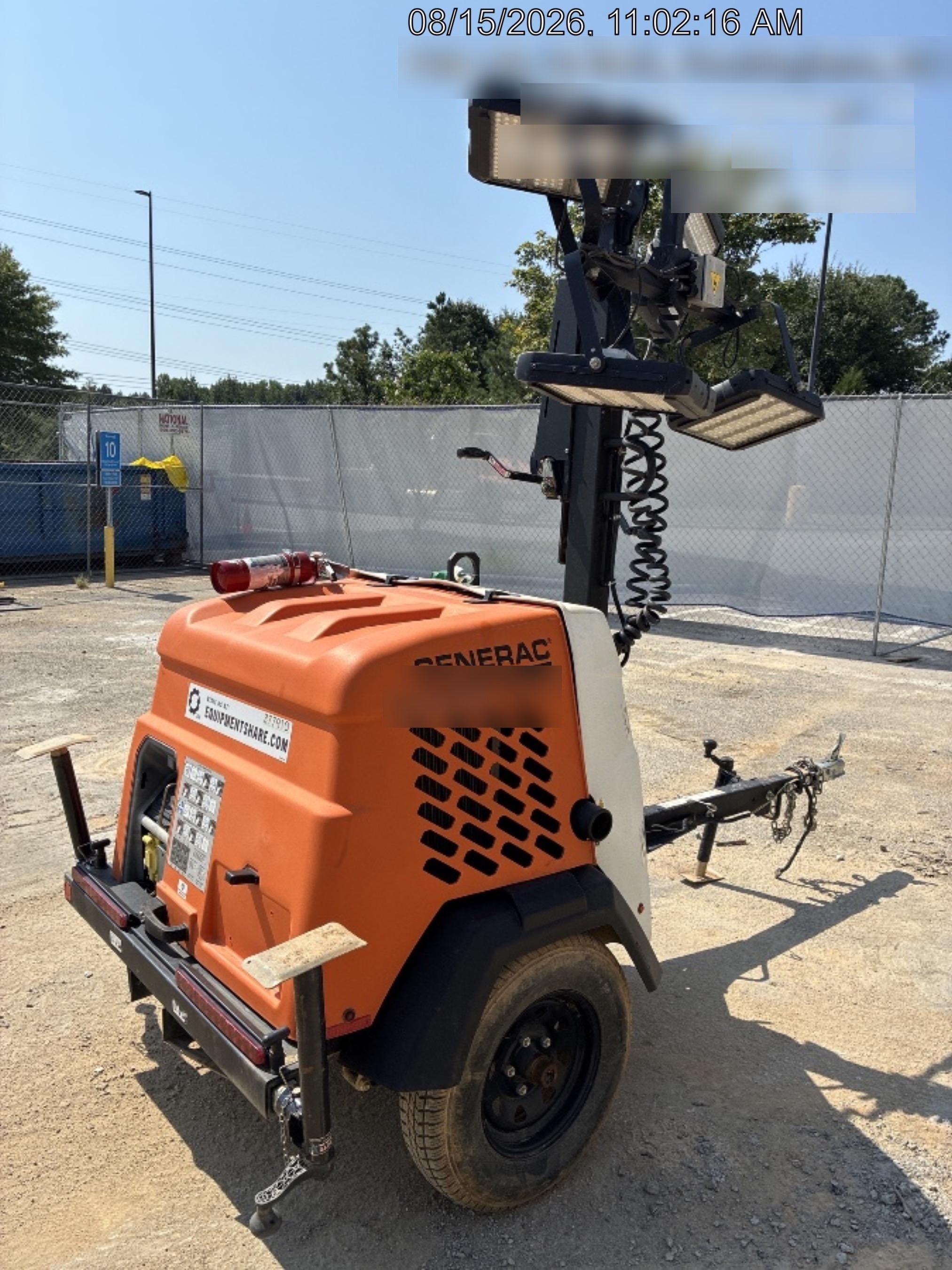 2023 Generac MLT2 Diesel, Flex Switch 120V Input, Powerzone Controller, 
(4) 320W LED Lights, 4kW Generator, 39.9 Gal Fuel Tank, 2" Ball, T3