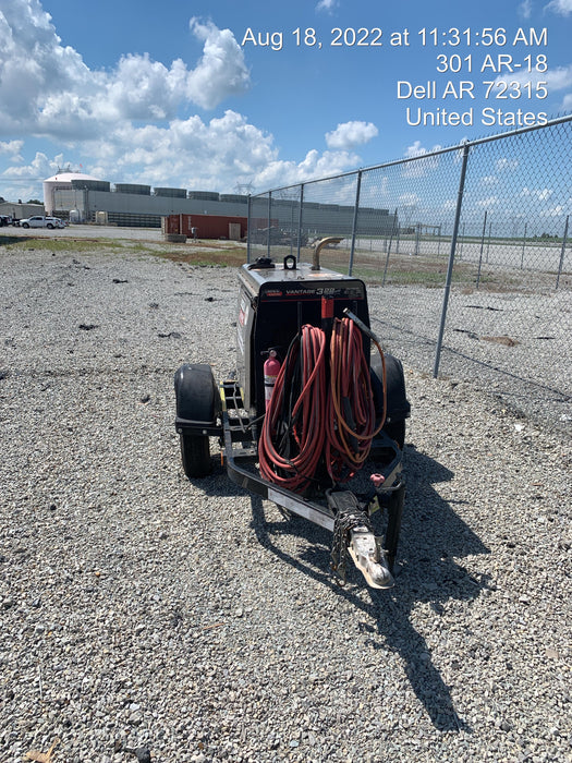 2019 Lincoln Electric Vantage 322 Ready-Pak 3, Two Wheel Trailer, Fender and Light Kit, Cable Rack