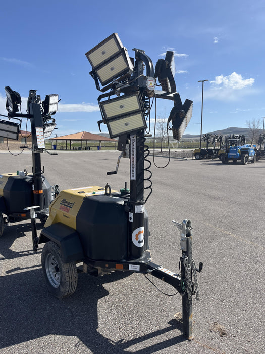 2022 Allmand NLV3GR (4) LED Light Fixture 350W, 23' Vertical Mast, 3kW Prime, Towable, ES Decals, T3