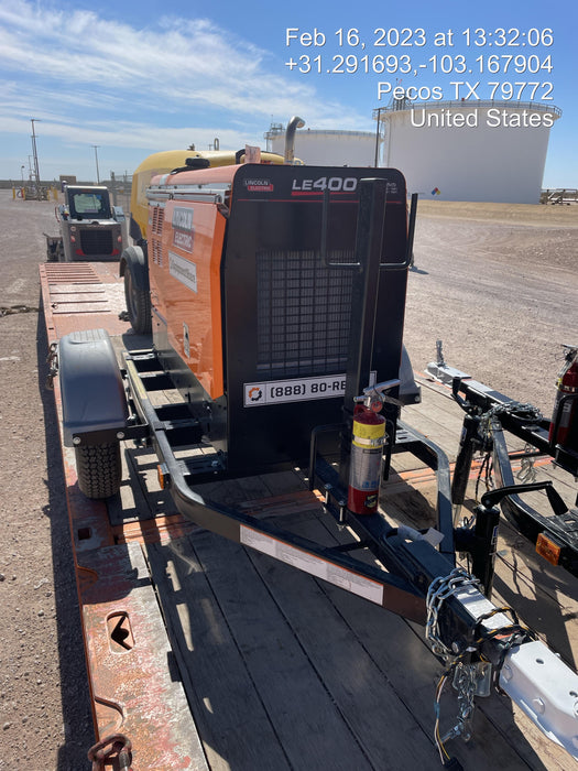 2022 Lincoln Electric LE400 Kubota V1505, Trlr, Cable Rack, Light Kit, ES Decals, T3