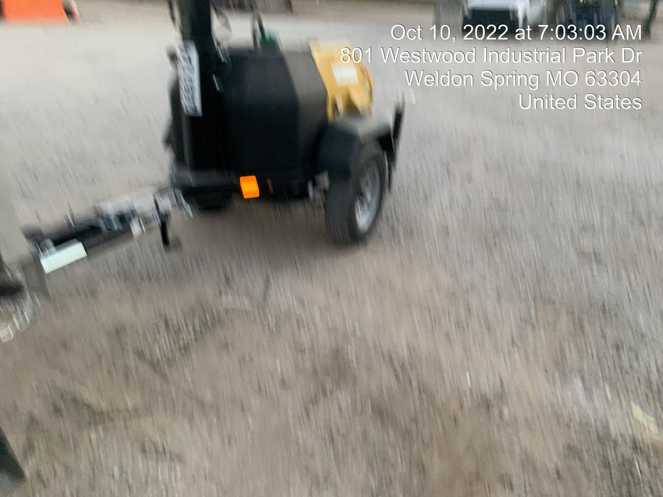 2022 Allmand NLV3GR (4) LED Light Fixture 350W, 23' Vertical Mast, 3kW Prime, Towable, ES Decals, T3