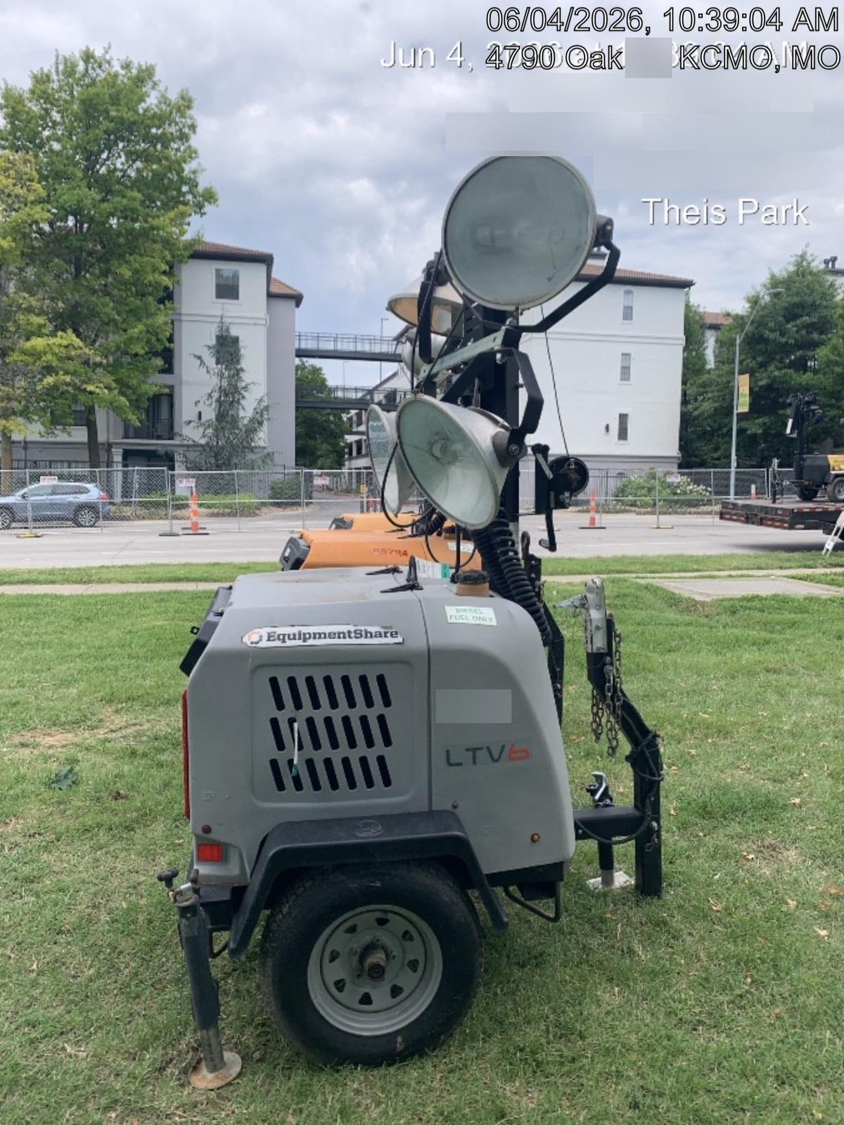 2019 Wacker Neuson LTV6L-MH Wacker Neuson LTV6L Mobile Light Tower w/Fuel Level Sensor Installed