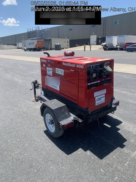 2022 Shindaiwa DGW400MDL Kubota D902 Engine, 23 HP, Dual Op Welder, Wire, Arc, Droop Stick, Tig, and CC Stick Functionality, Simulphase, 3 Phase and 1 Phase Gen Output, Single Axle NB Trlr, Slr Trckl Chrg 12V 12W, Fire Ext
