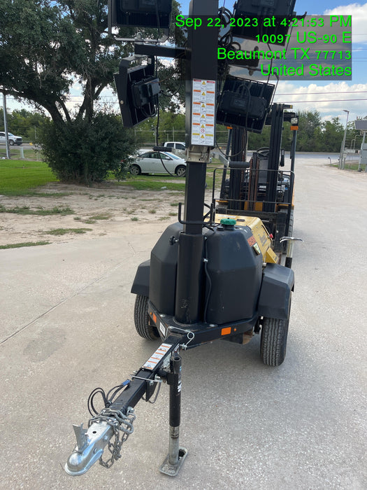 2022 Allmand NLV3GR (4) LED Light Fixture 350W, 23' Vertical Mast, 3kW Prime, Towable, ES Decals, T3