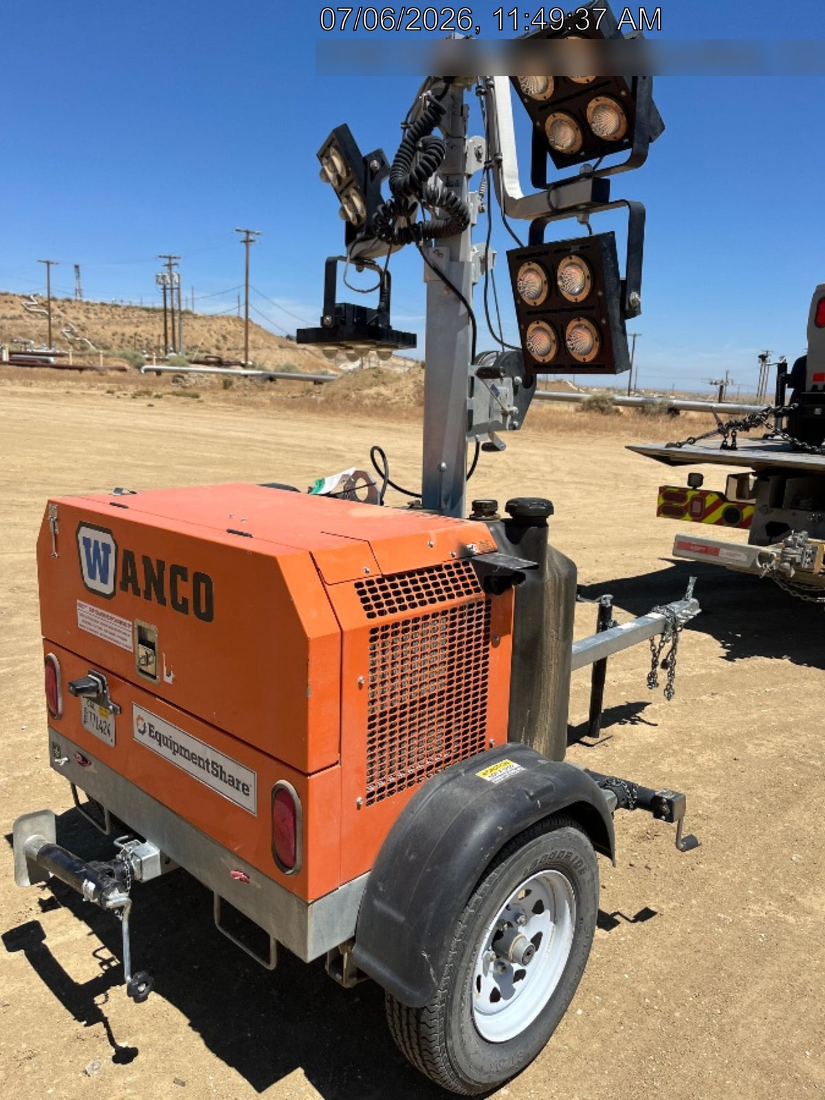 2024 Wanco WLTT-4MM4K Diesel, Deep Sea Controller, Shore Power Plug, Auto Start, (4) 350W LED Floodlights, 4kW Generator, 60 Gal Fuel Tank, 2" Ball, T3