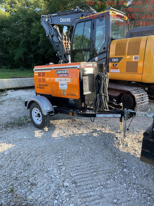 2022 Lincoln Electric LE400 Kubota V1505, Trlr, Cable Rack, Light Kit, ES Decals, T3