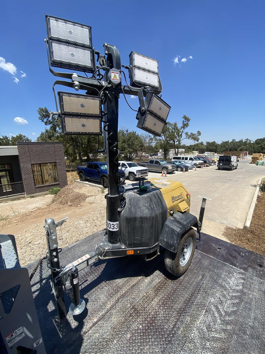 2022 Allmand NLV3GR (4) LED Light Fixture 350W, 23' Vertical Mast, 3kW Prime, Towable, ES Decals, T3