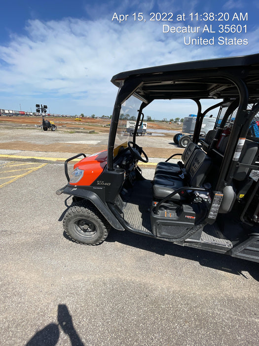 2022 Kubota RTV-X1140W-H Plastic Canopy, Windshield Acrylic Clear, LED Strobe Light, Wire Harness Kit, Back up Alarm