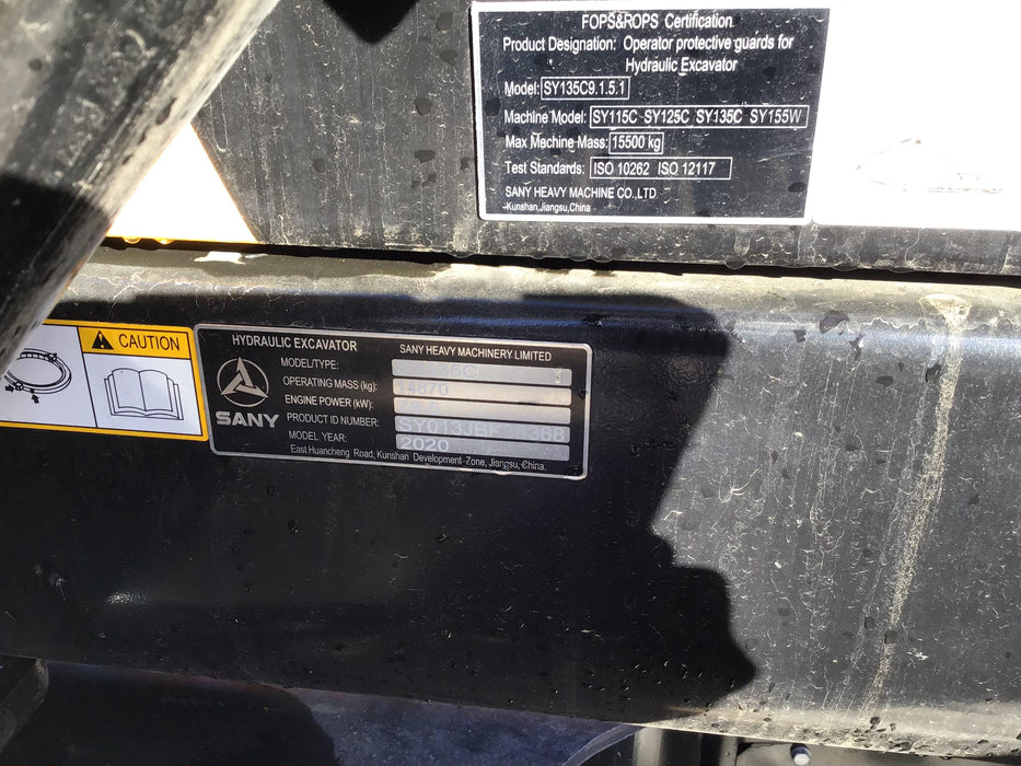 2020 SANY SY135C