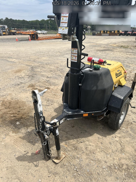 2022 Allmand NLV3GR (4) LED Light Fixture 350W, 23' Vertical Mast, 3kW Prime, Towable, Deep Sea L401, Leveling Jacks, Yanmar T4F 5.8hp
