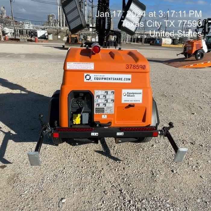 2023 Generac MLT2 Diesel, Flex Switch 120V Input, Powerzone Controller, 
(4) 320W LED Lights, 4kW Generator, 39.9 Gal Fuel Tank, 2" Ball, T3