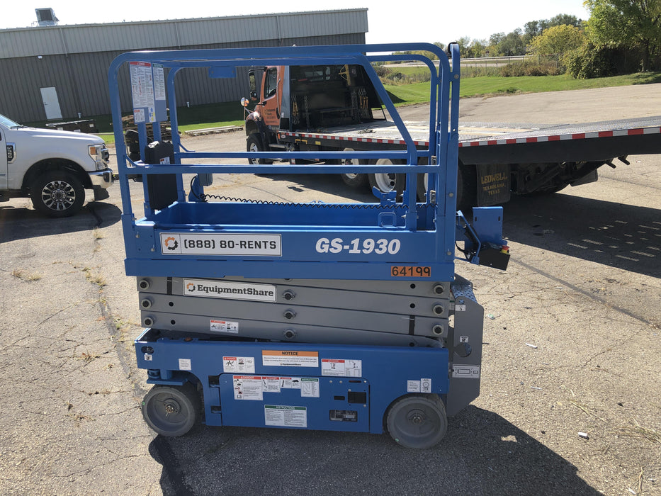2020 Genie GS-1930 Solid Non Marking Tires, Beacon, Folding rails with half height swing gate
