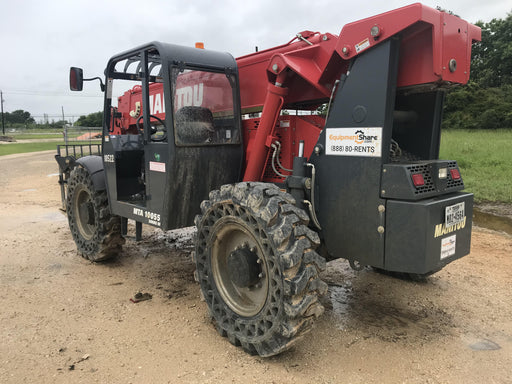 2018 Manitou MTA10055 Manitou MTA 10055 w/Cab/Heat/AC, Work Lights/Strobe, Aux Hyd, Solid Tires, Lift Hook, 66" Carriage, 60" Forks