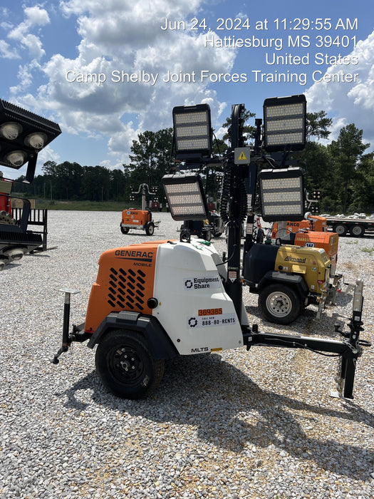 2023 Generac MLT2 Diesel, Flex Switch 120V Input, Powerzone Controller, 
(4) 320W LED Lights, 4kW Generator, 39.9 Gal Fuel Tank, 2" Ball, T3