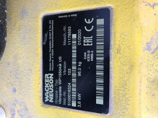 2020 WACKER NEUSON WP1550AW