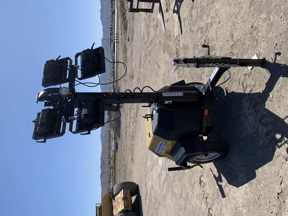 2021 Allmand NLV3GR (4) LED Light Fixture 350W, 23' Vertical Mast, 3kW Prime, Towable, Deep Sea L401, Leveling Jacks, Yanmar T4F 5.8hp